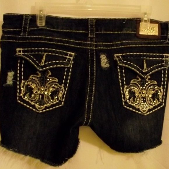 B.B. JEANS Woen's, Cut-off Shorts, Sz 15, Blue - Picture 5 of 14